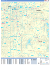 Kansas City Wall Map Basic Style 2024